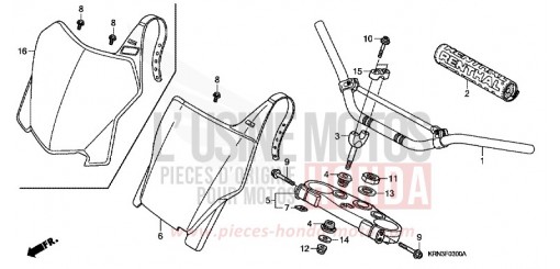 TUYAU DE GUIDON/PONT SUPERIEUR CRF250R7 de 2007